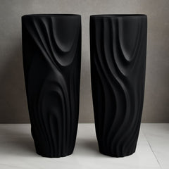 Wavy Texured Fiberglass Planter(36)