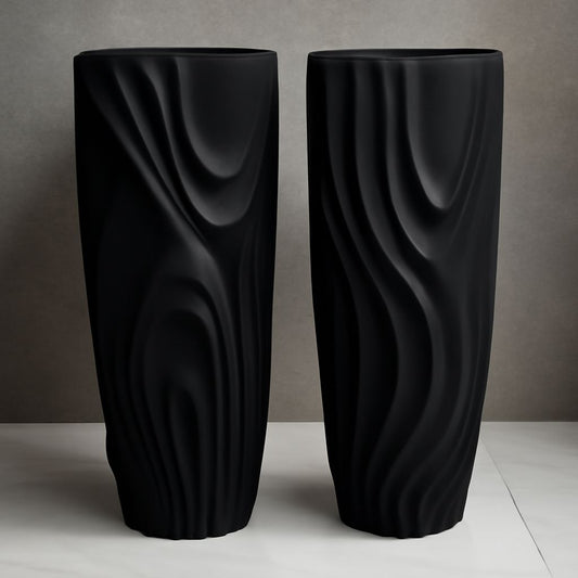 Wavy Texured Fiberglass Planter(36)