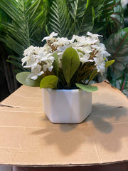 Timeless Elegance – Artificial Floral Decor in Ceramic Pot(8inch Approx)