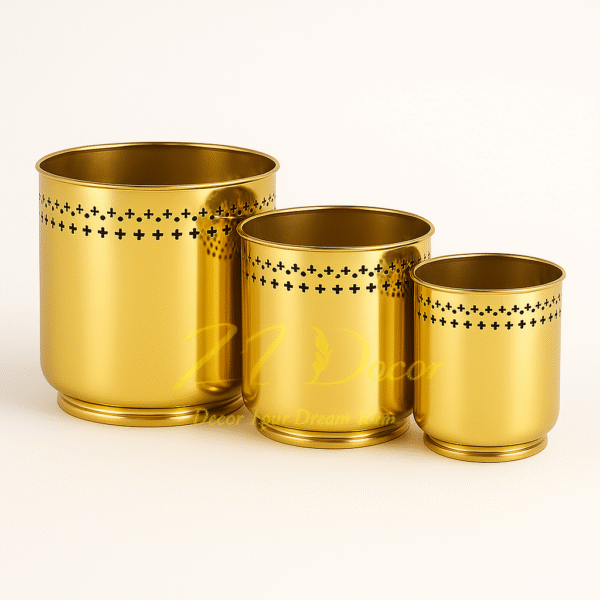 Golden Steel Planters