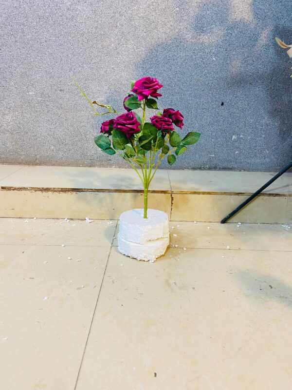 Artificial Cotton Fabric Rose Flower