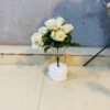 Artificial Cute White Silk Roses Bunches