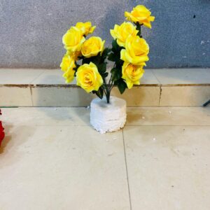 Artificial Yellow Rose Flower Bunches