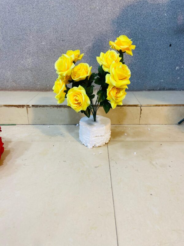 Artificial Yellow Rose Flower Bunches