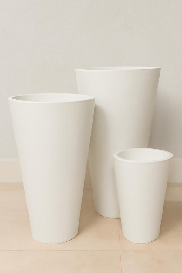 Textured V Shaped Fine Fiberglass Planters
