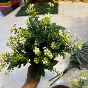 Artificial Mixed Foliage Bush or Plant Stem Spray.