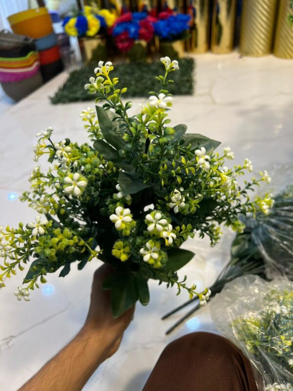 Artificial Mixed Foliage Bush or Plant Stem Spray.
