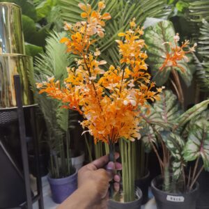 Artificial Cute Mini Orange Grass Leaves.