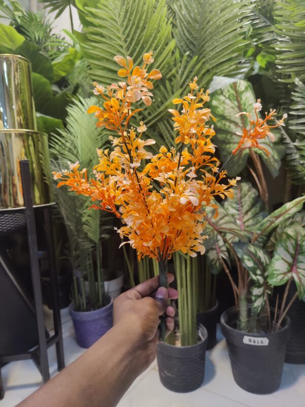 Artificial Cute Mini Orange Grass Leaves.