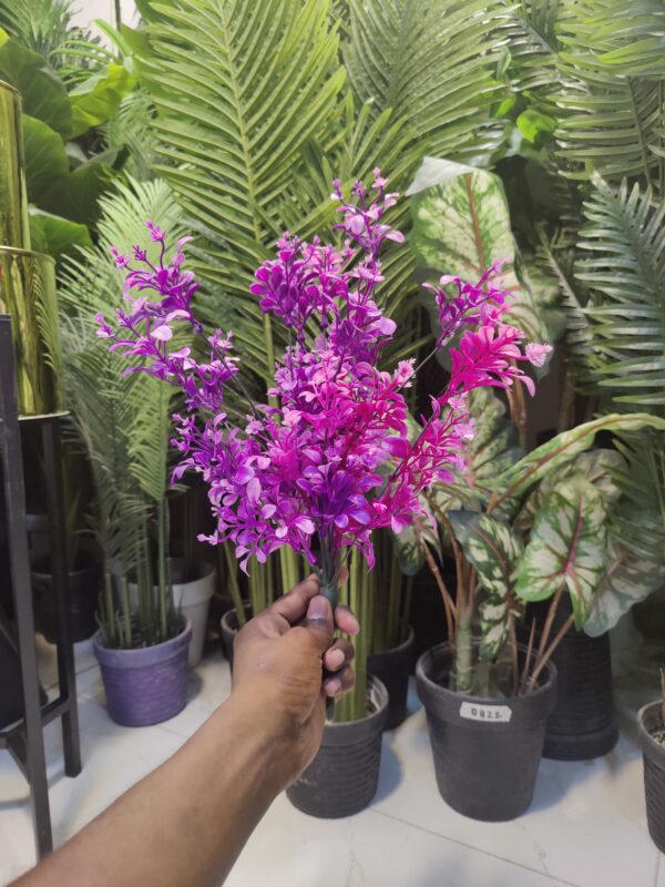 Artificial Mini Purple Grass Leaves Plant Bunch.