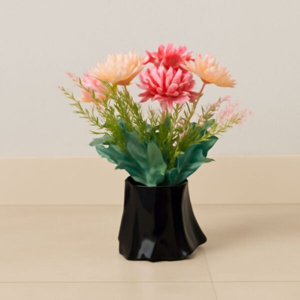 Graceful Touch – Luxury Ceramic Pot with Real-Look Flower