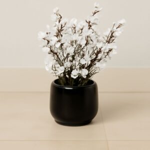 Artificial Baby Blossom Bulk Flower With Ceramic Pots.(9inch Approx)