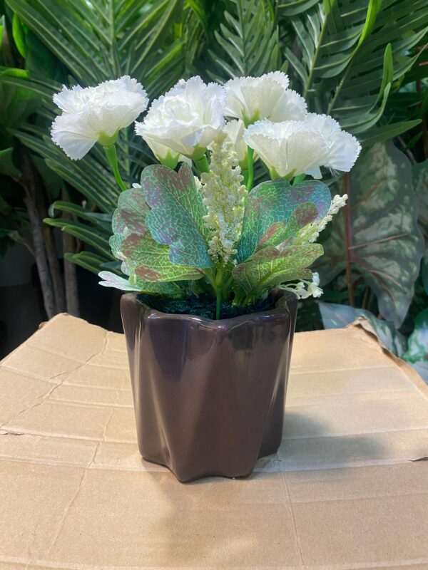 Bloom in Style – Designer Ceramic Pot with Artificial Flowers