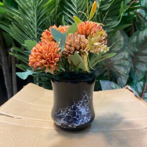 Elegant Artificial Flowers in Classic Ceramic Pot