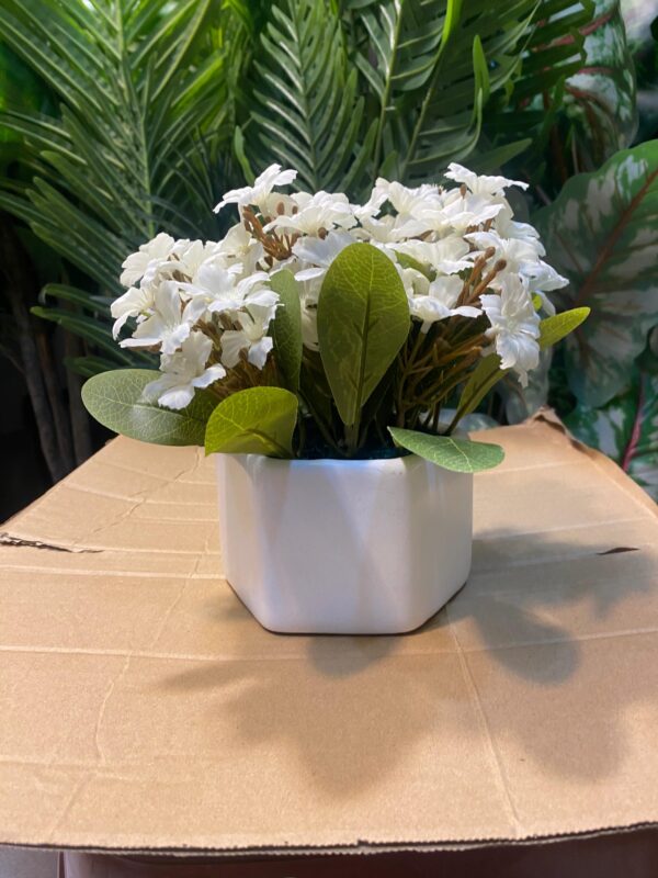 Timeless Elegance – Artificial Floral Decor in Ceramic Pot(8inch Approx)