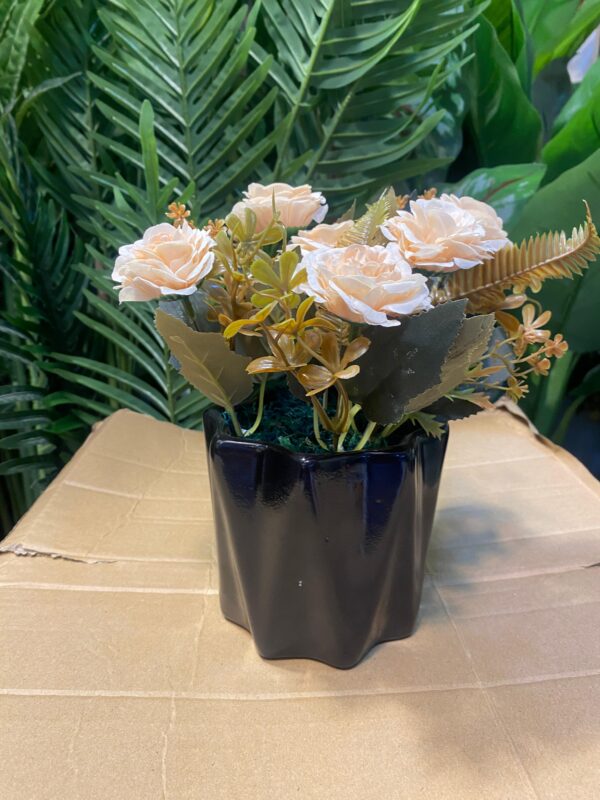 Forever Blooms – Artificial Flowers in Luxury Ceramic Pot(10inch Approx)