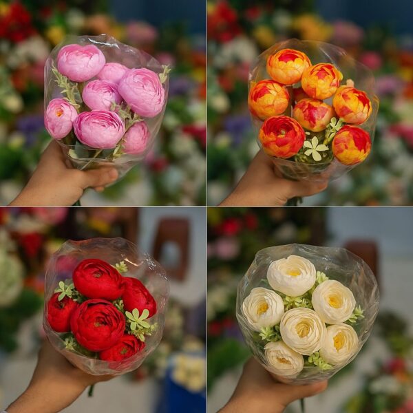 Artificial Vintage Peony Flowers Bunches